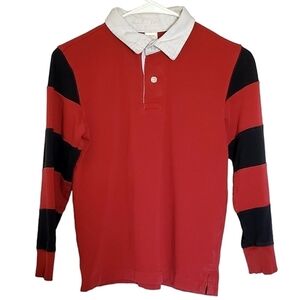 K1252 * Gymboree Long Sleeve Polo Shirt Red Size 8